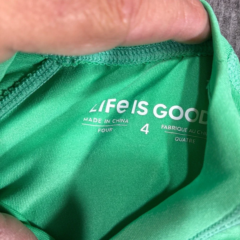 Life is Good Sun Shirt Swim Kids 4 Green Shark Long Sleeve Beach Travel